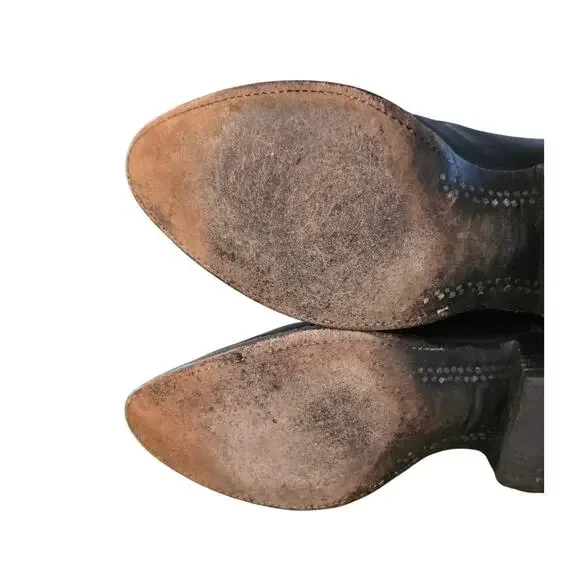 Lucchese Men's Classic Goat Skin Black Boots Size 10 - Picture 13 of 15